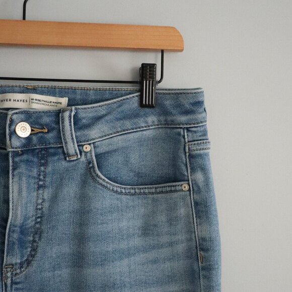 Denver Hayes Women's Blue Sz 10 Light Wash High Rise Denim Stretch Skinny Jeans - Picture 4 of 13